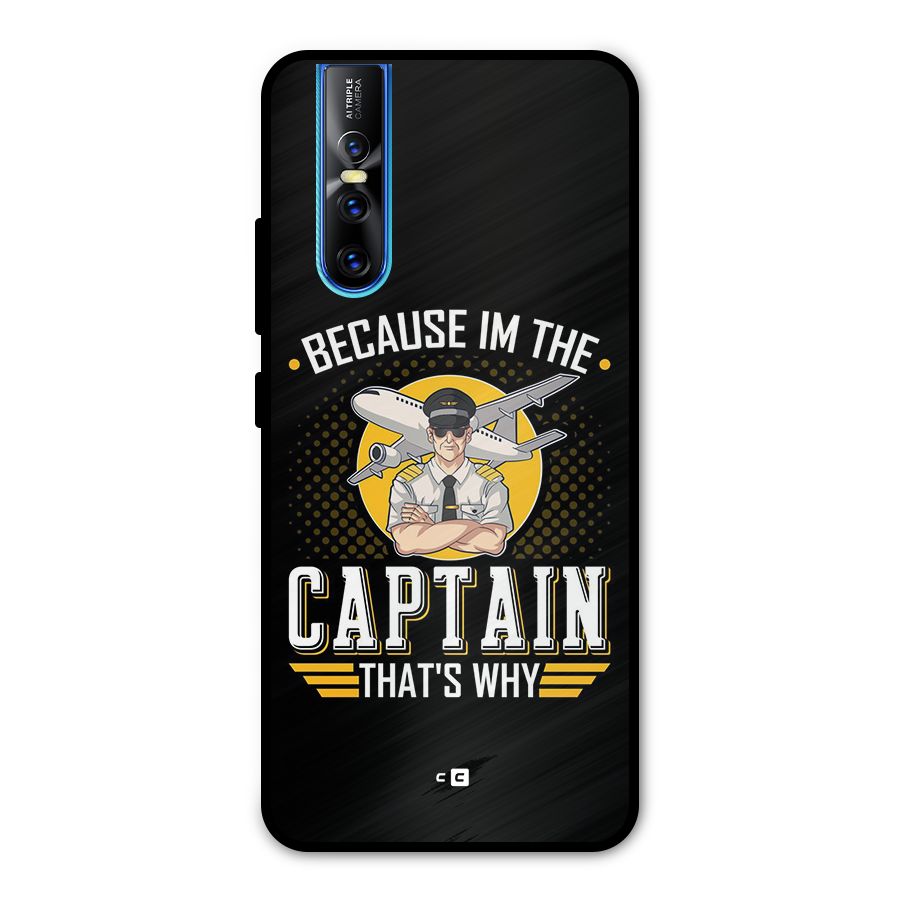 I M Captain Metal Back Case for Vivo V15 Pro