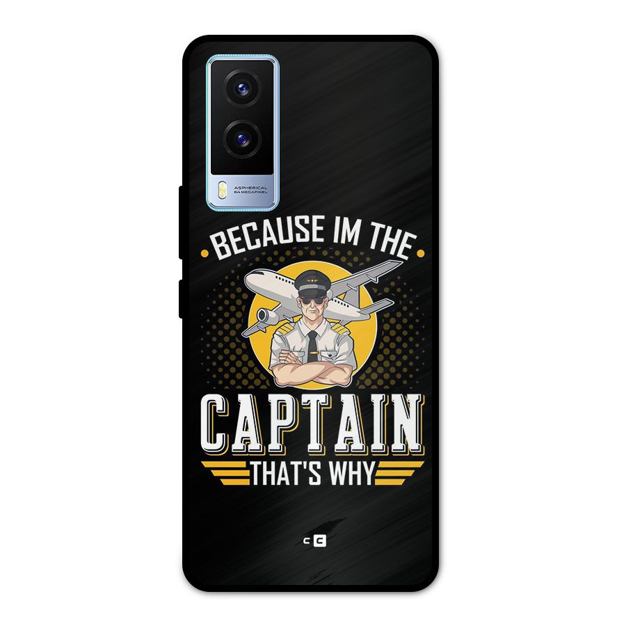I M Captain Metal Back Case for Vivo V21e 5G