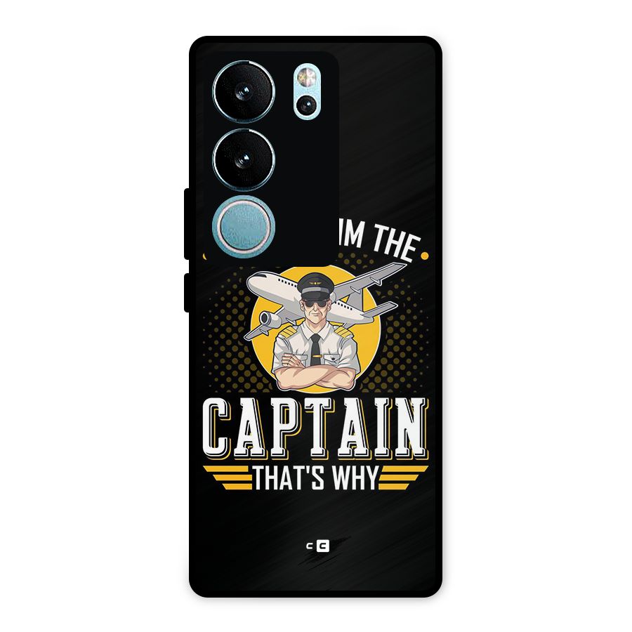 I M Captain Metal Back Case for Vivo V29 Pro