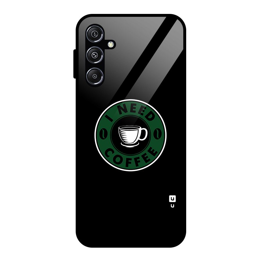 I Need Coffee Classic Glass Back Case for Galaxy M34 5G