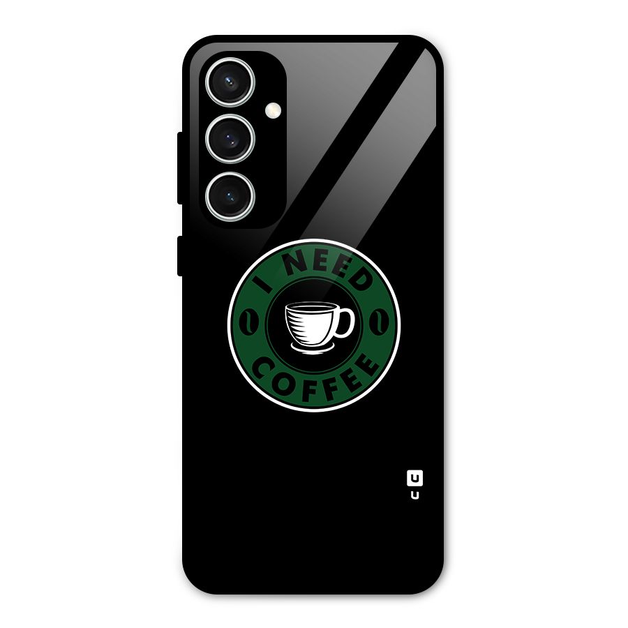 I Need Coffee Classic Glass Back Case for Galaxy S23 FE