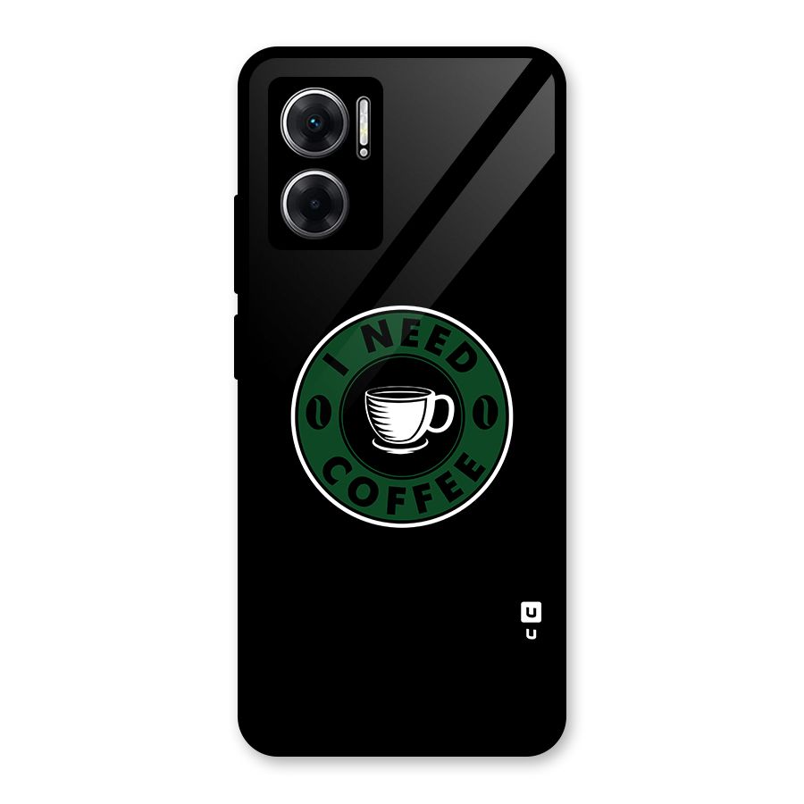 I Need Coffee Classic Glass Back Case for Redmi 11 Prime 5G