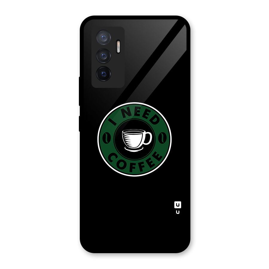I Need Coffee Classic Glass Back Case for Vivo V23e