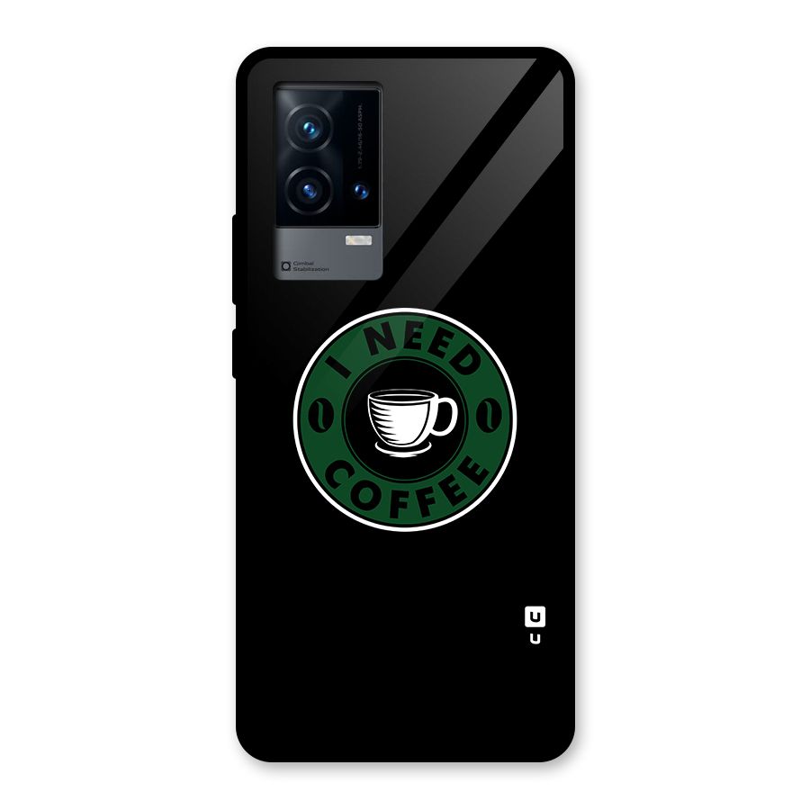I Need Coffee Classic Glass Back Case for iQOO 9 5G