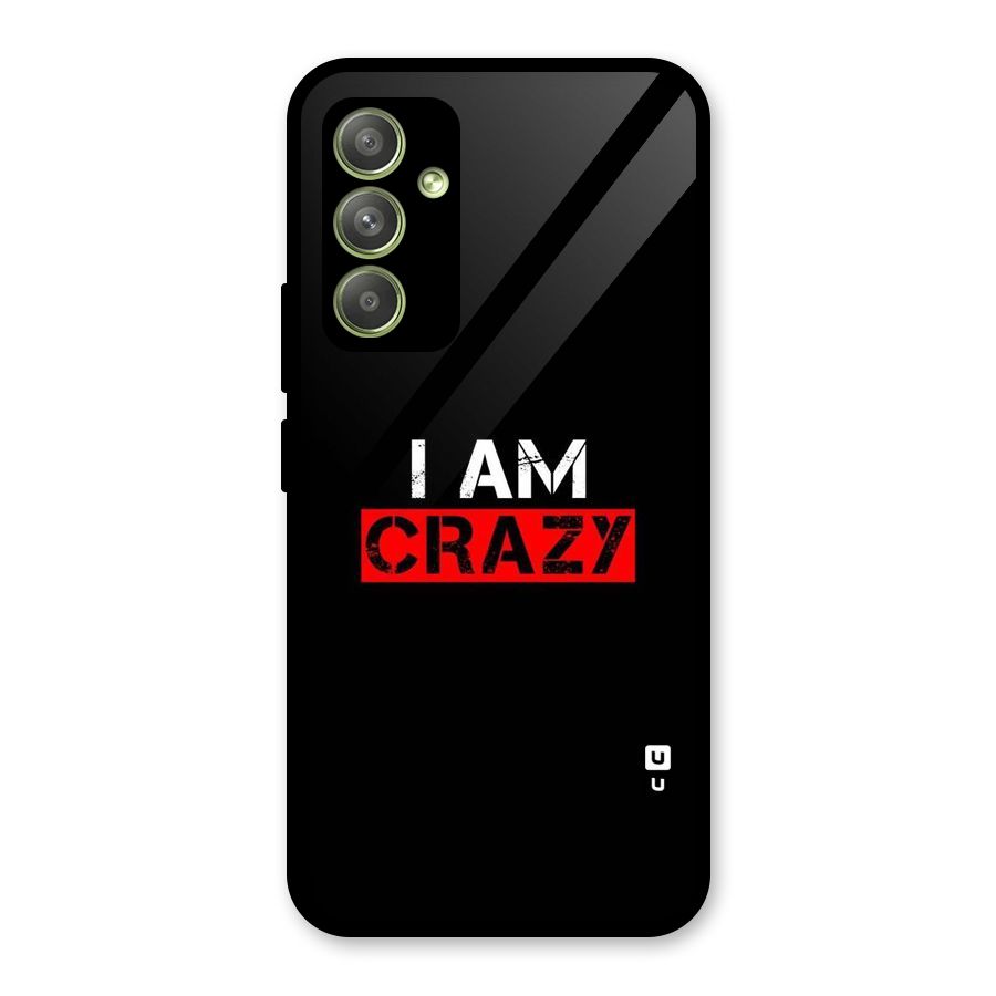 I am Crazy Glass Back Case for Galaxy A54