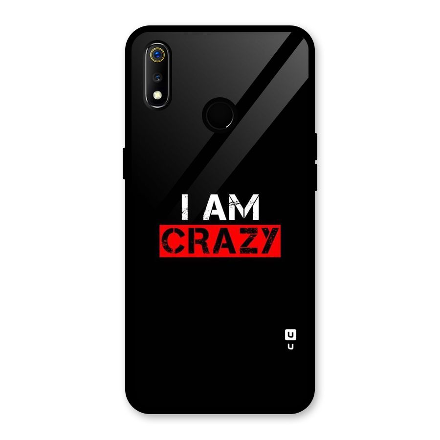 I am Crazy Glass Back Case for Realme 3i
