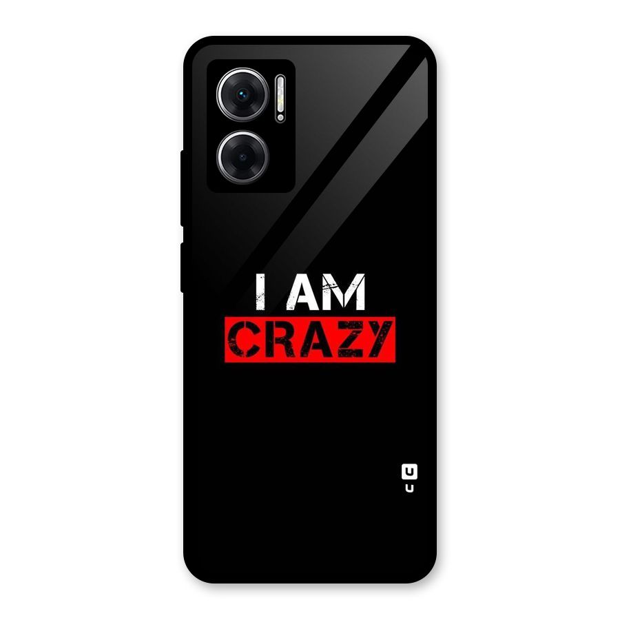 I am Crazy Glass Back Case for Redmi 11 Prime 5G