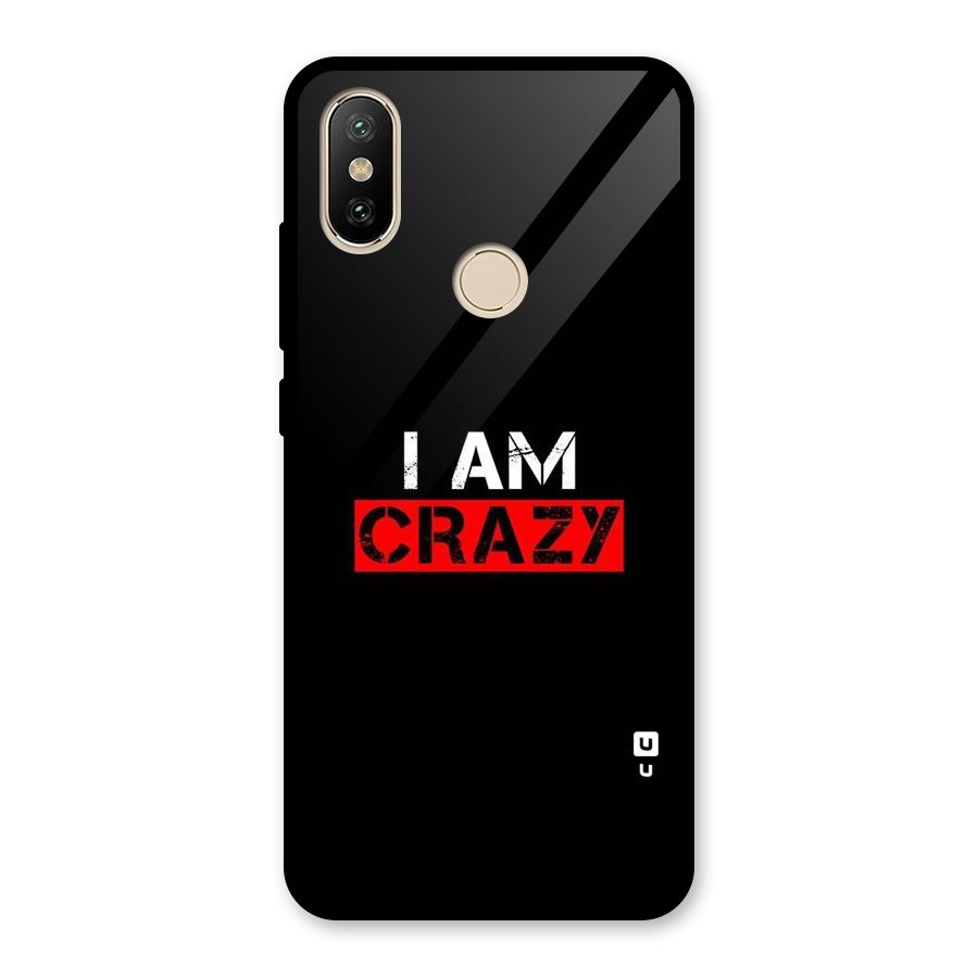 I am Crazy Glass Back Case for Redmi A2