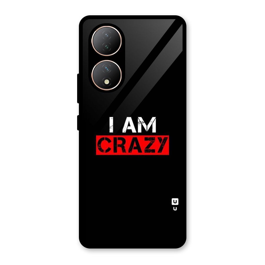 I am Crazy Glass Back Case for Vivo Y100A