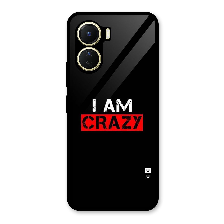 I am Crazy Glass Back Case for Vivo Y16