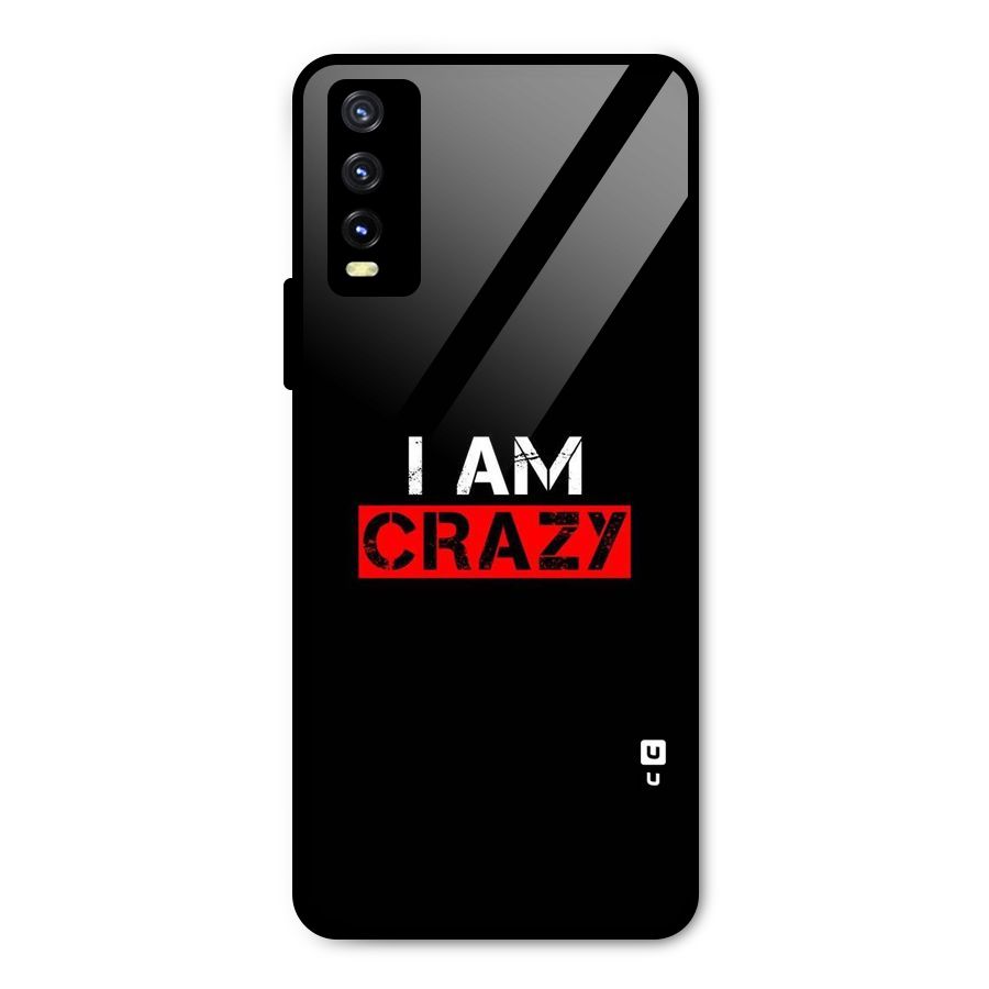 I am Crazy Metal Back Case for Vivo Y20g