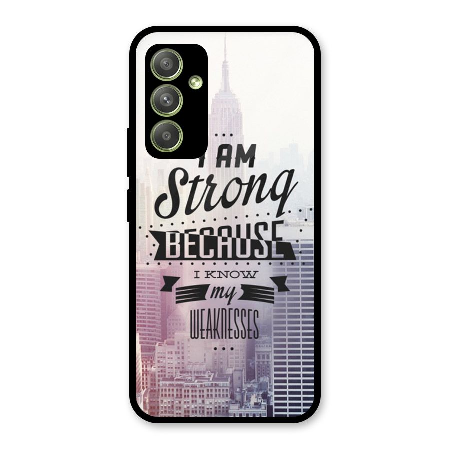 I am Strong Glass Back Case for Galaxy A54