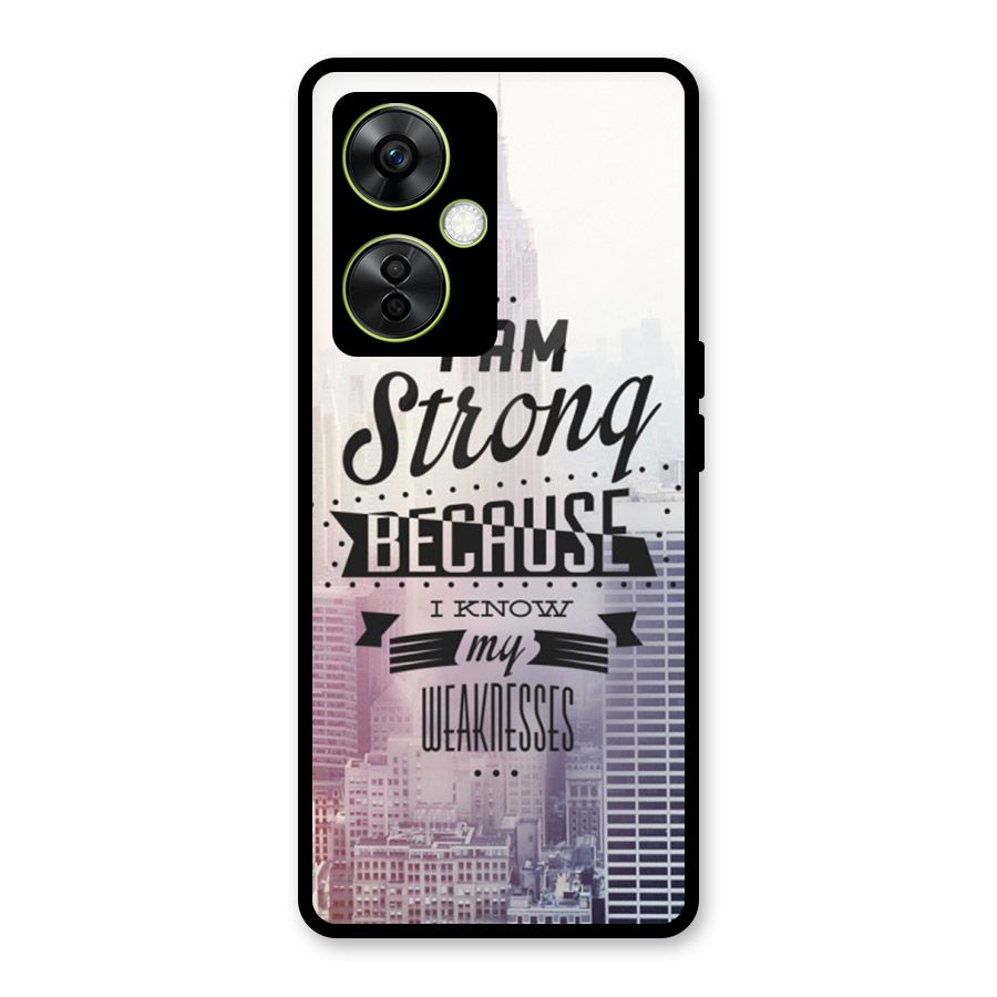 I am Strong Glass Back Case for OnePlus Nord CE 3 Lite