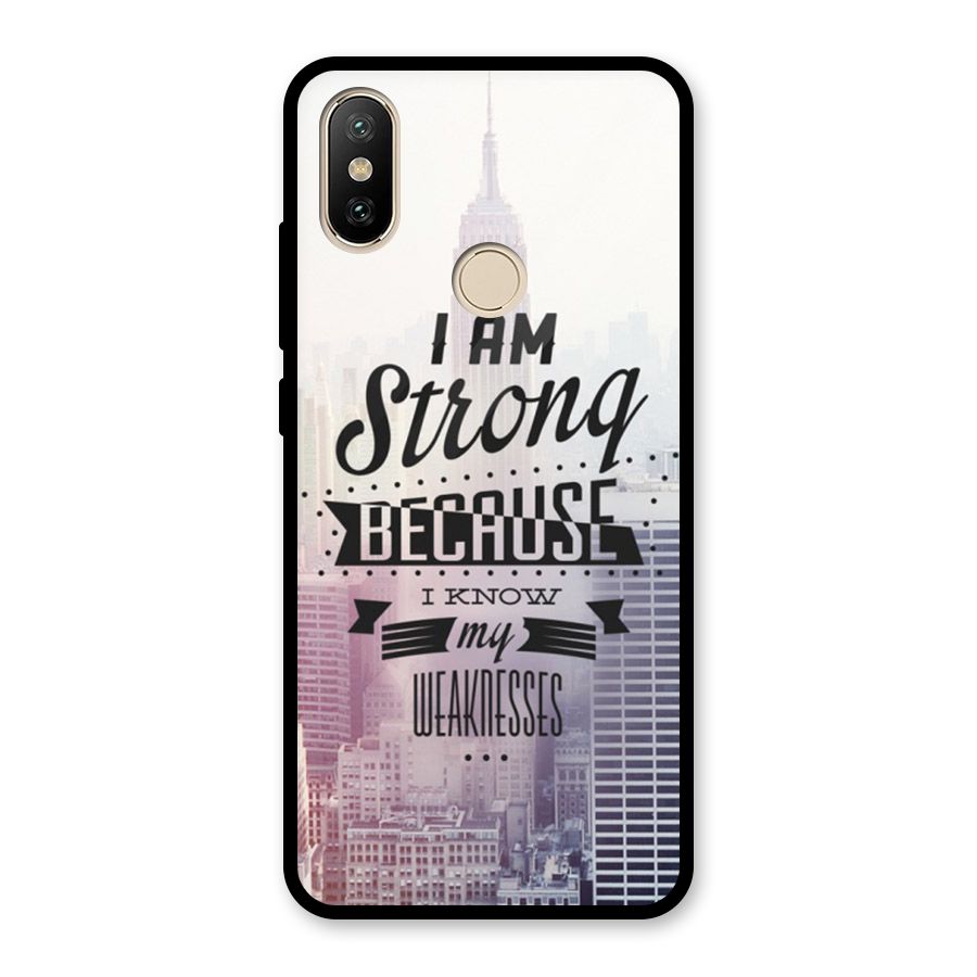 I am Strong Glass Back Case for Redmi A2