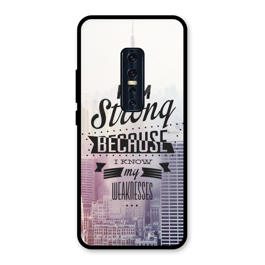 I am Strong Glass Back Case for Vivo V17 Pro