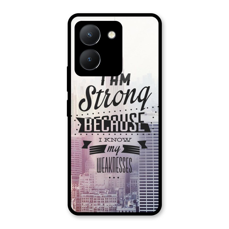 I am Strong Glass Back Case for Vivo Y36