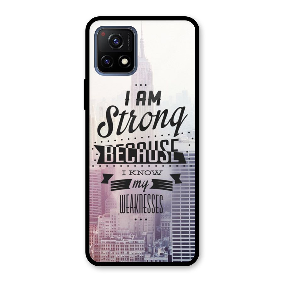 I am Strong Glass Back Case for Vivo Y72 5G