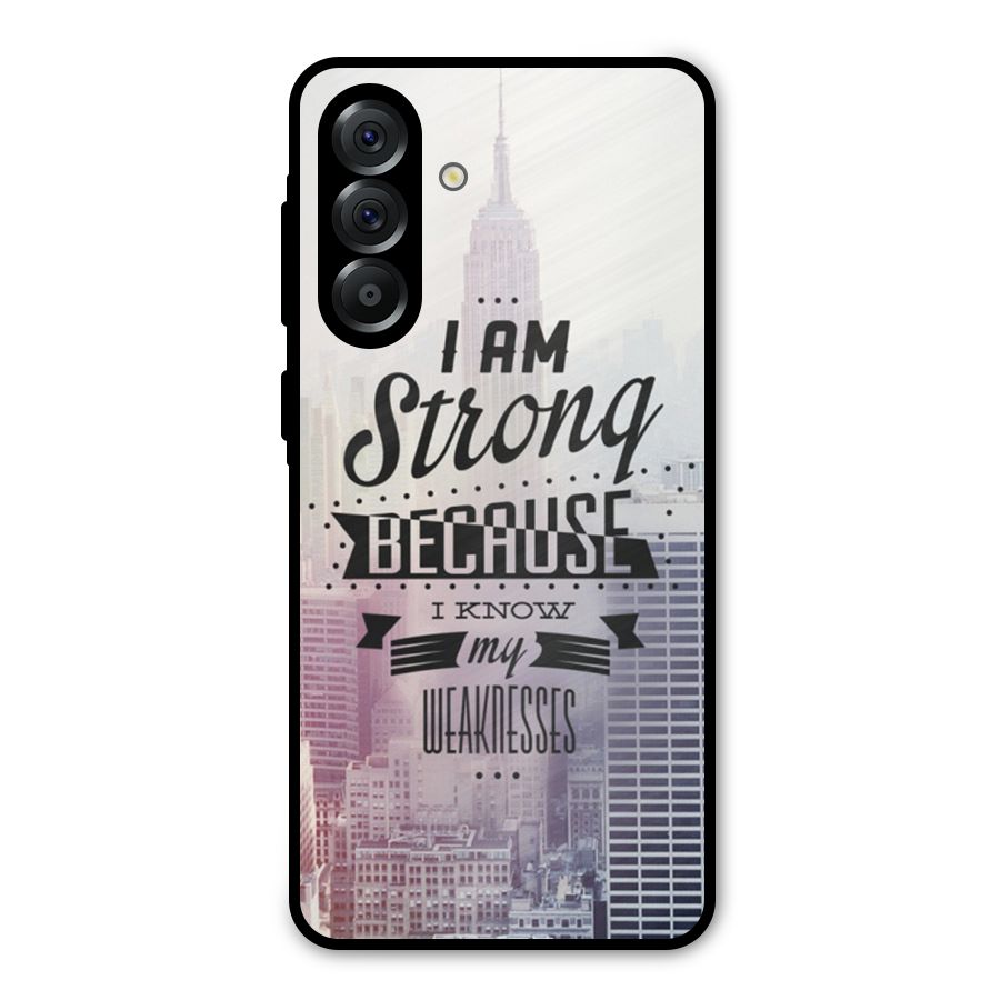 I am Strong Metal Back Case for Galaxy A36