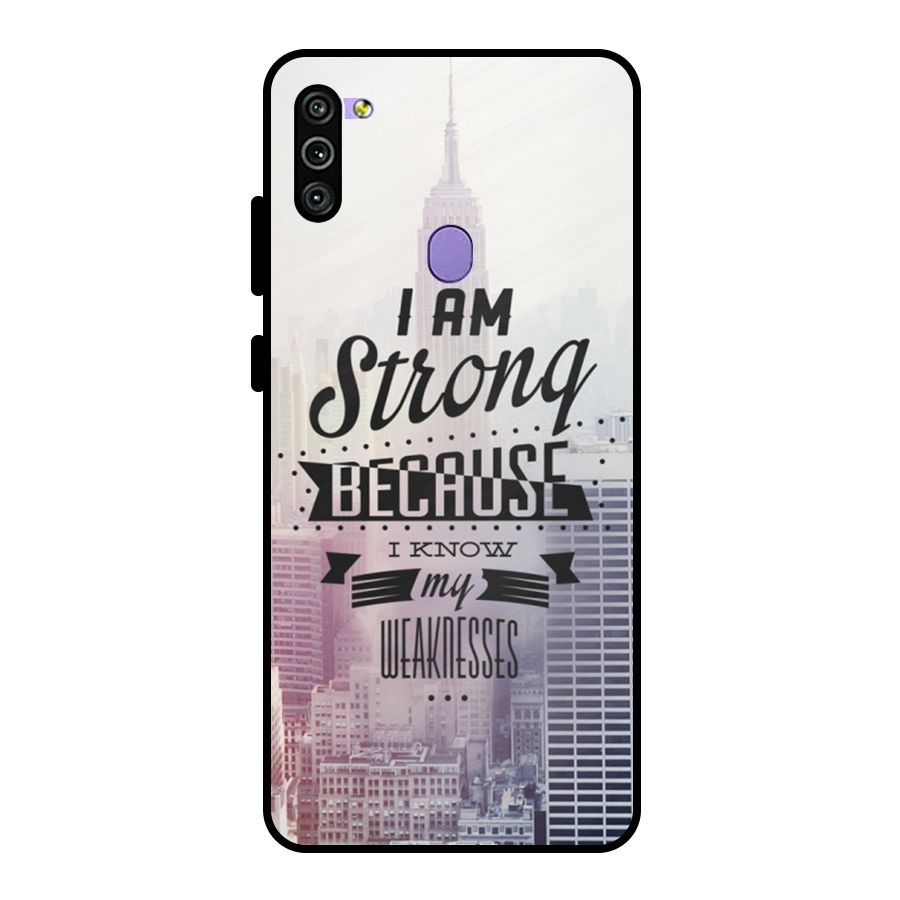 I am Strong Metal Back Case for Galaxy M11
