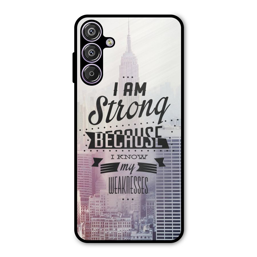 I am Strong Metal Back Case for Galaxy M15