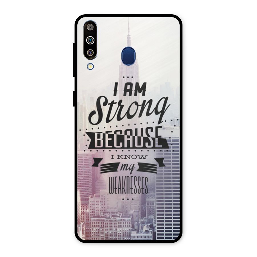 I am Strong Metal Back Case for Galaxy M30
