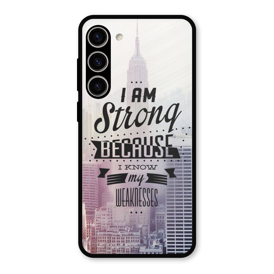 I am Strong Metal Back Case for Galaxy S23 Plus