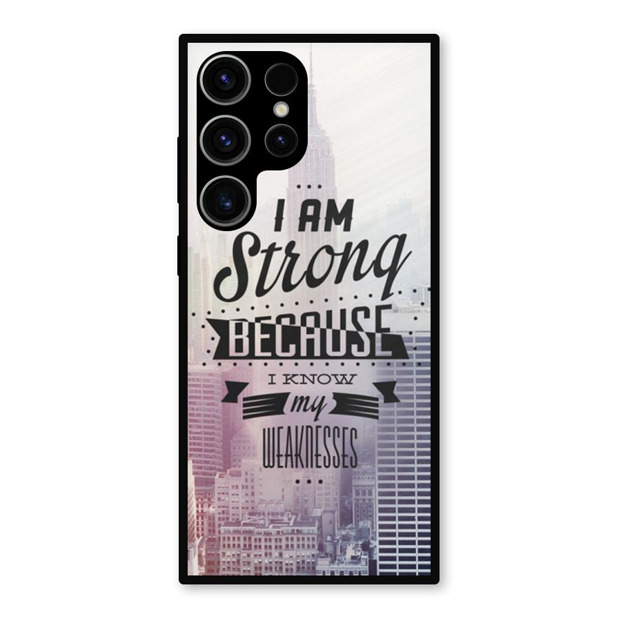 I am Strong Metal Back Case for Galaxy S23 Ultra