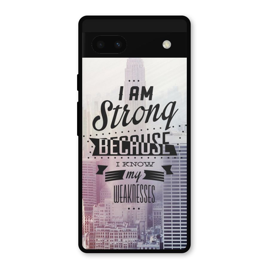 I am Strong Metal Back Case for Google Pixel 6a
