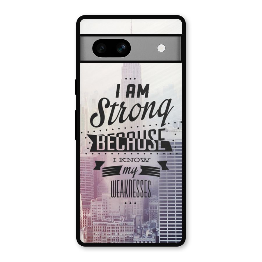 I am Strong Metal Back Case for Google Pixel 7a