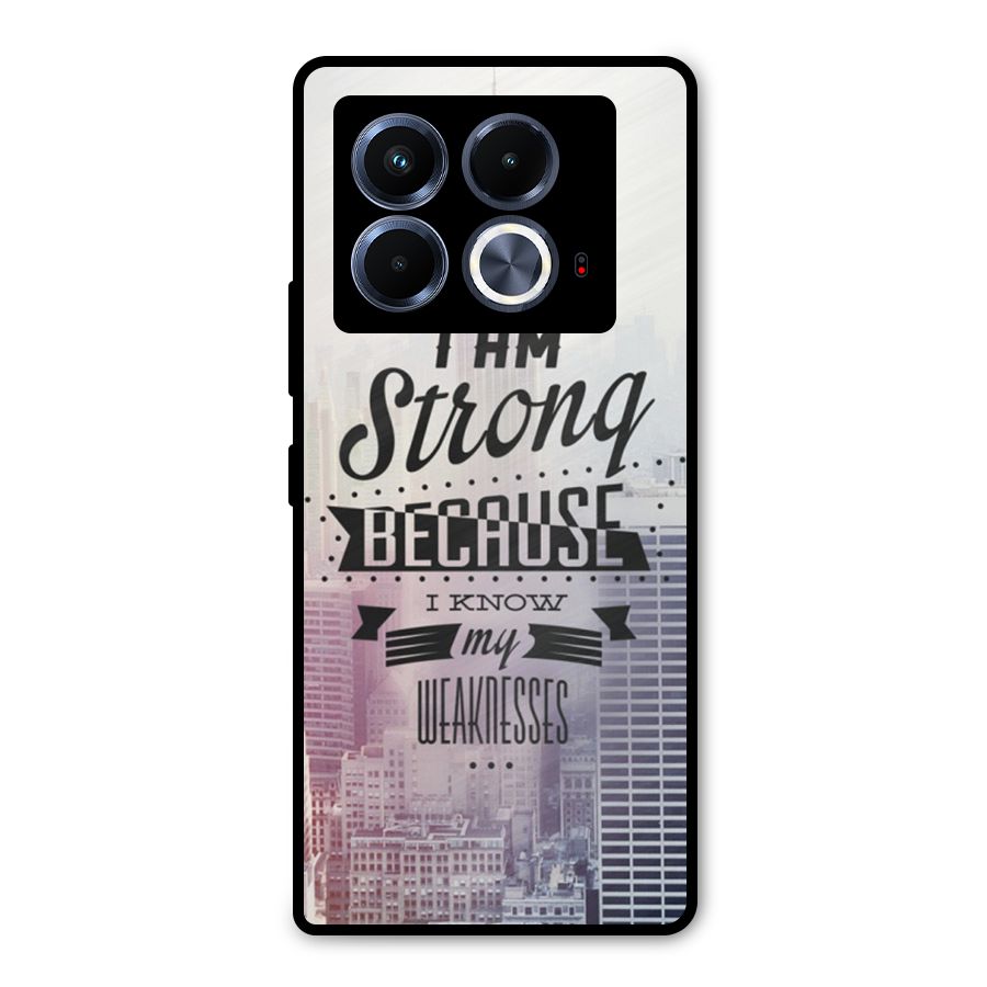 I am Strong Metal Back Case for Infinix Note 40 5G