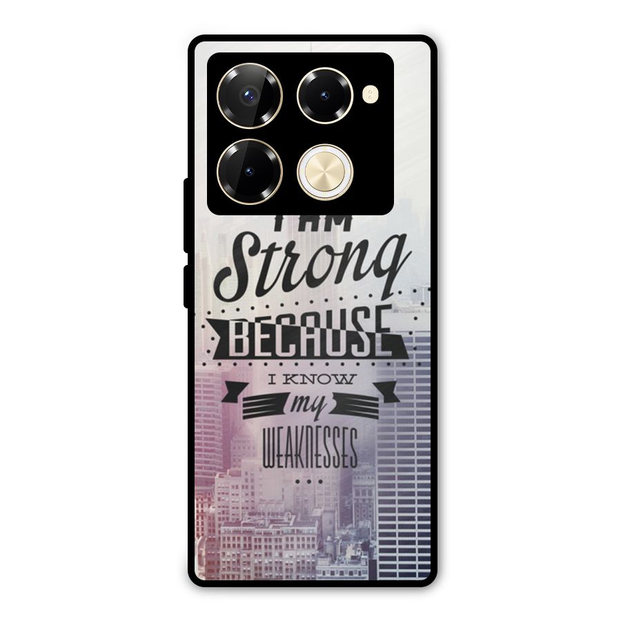 I am Strong Metal Back Case for Infinix Note 40 Pro Plus
