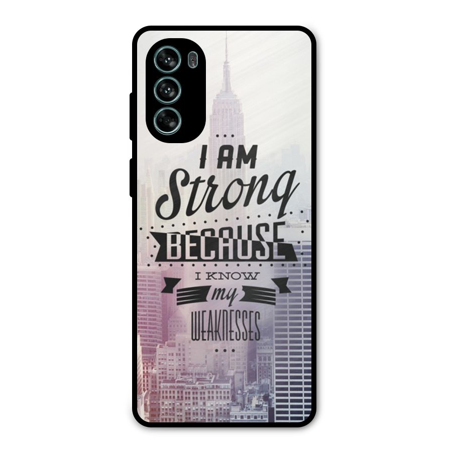 I am Strong Metal Back Case for Moto G62