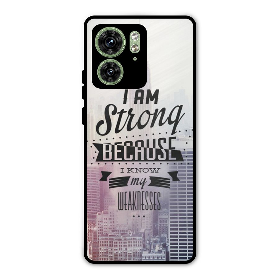I am Strong Metal Back Case for Motorola Edge 40 5G