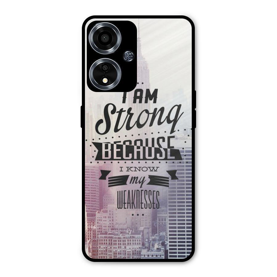 I am Strong Metal Back Case for Oppo A59
