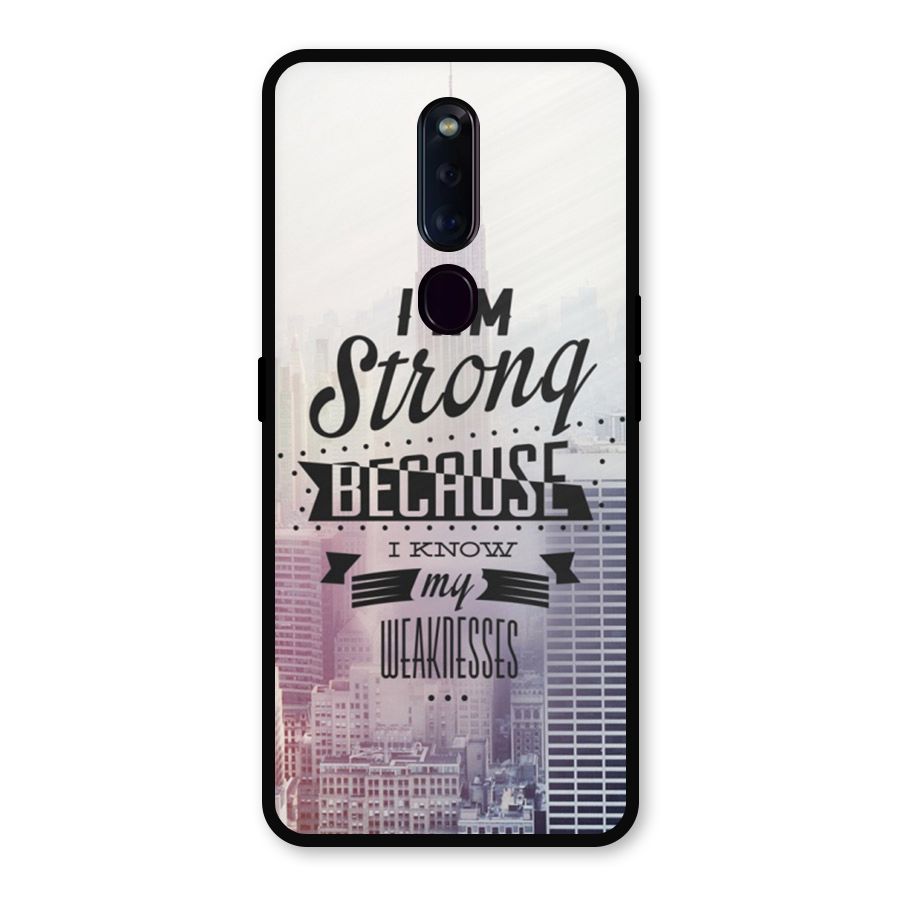 I am Strong Metal Back Case for Oppo F11 Pro