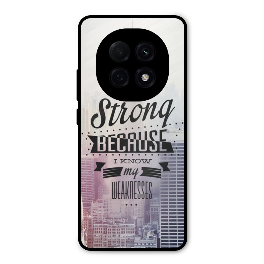 I am Strong Metal Back Case for Oppo F29 Pro
