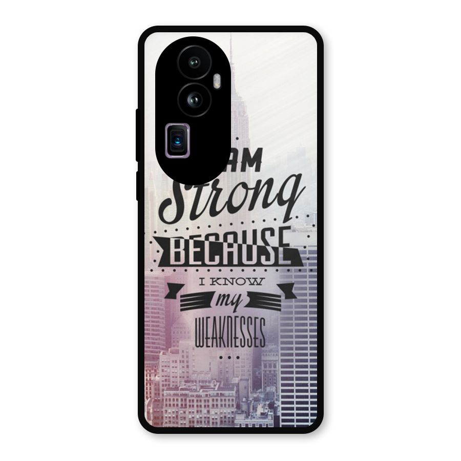 I am Strong Metal Back Case for Oppo Reno10 Pro Plus