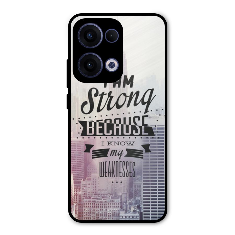 I am Strong Metal Back Case for Oppo Reno13