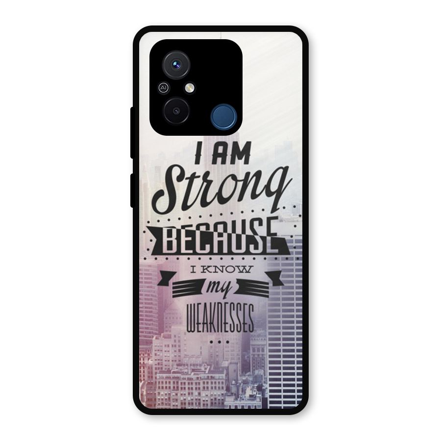 I am Strong Metal Back Case for Poco C55