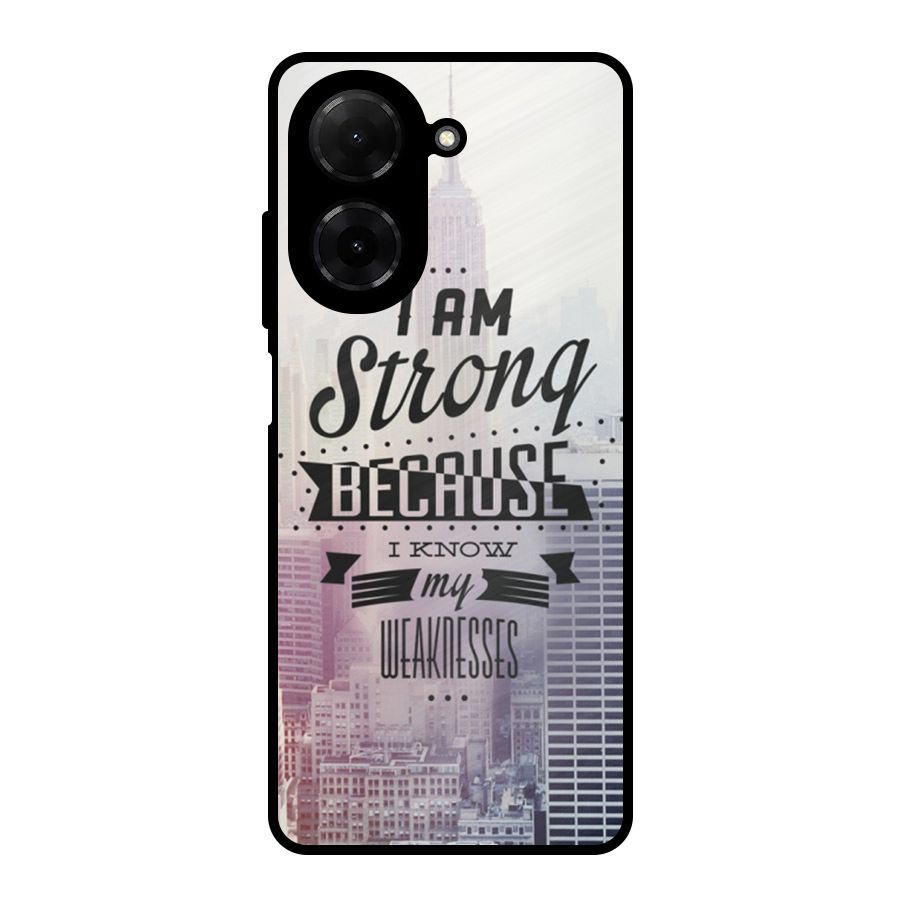I am Strong Metal Back Case for Poco C71