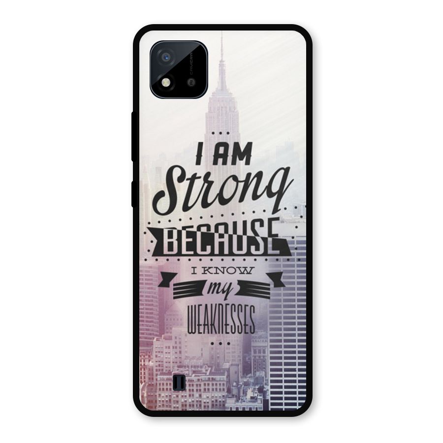 I am Strong Metal Back Case for Realme C11 2021