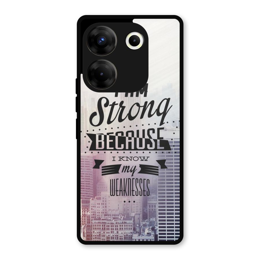 I am Strong Metal Back Case for Tecno Camon 20