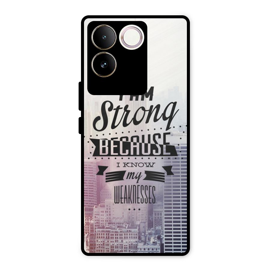 I am Strong Metal Back Case for Vivo T2 Pro