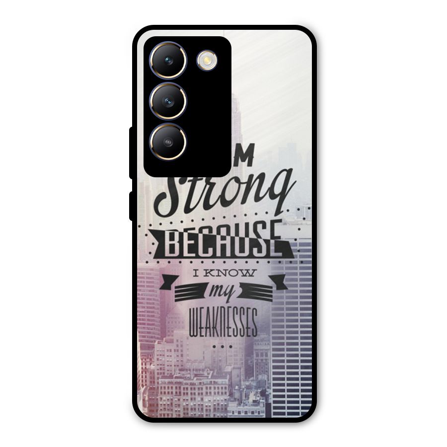 I am Strong Metal Back Case for Vivo T3 5G