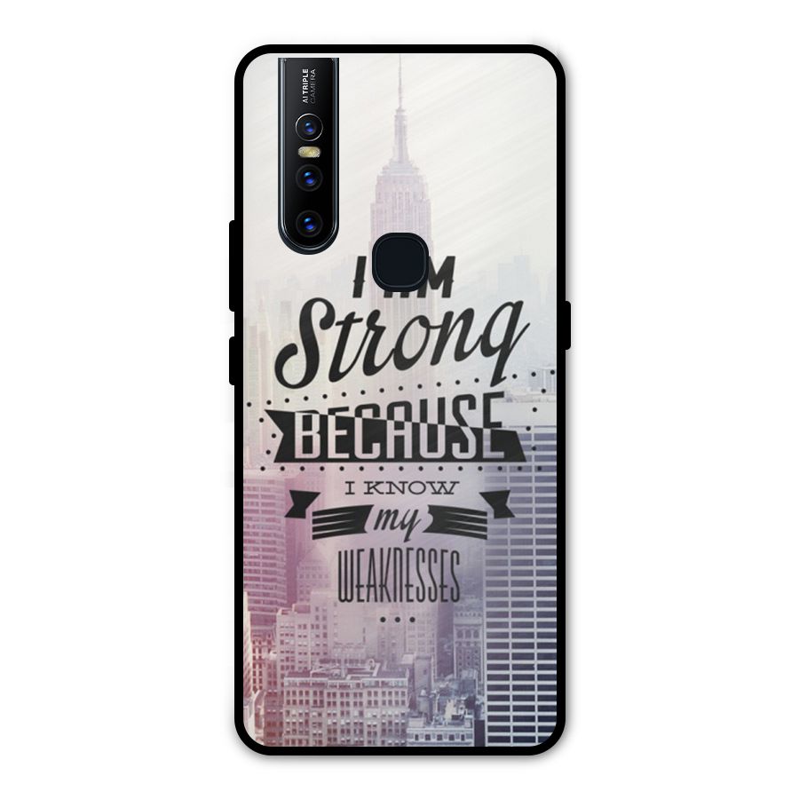 I am Strong Metal Back Case for Vivo V15