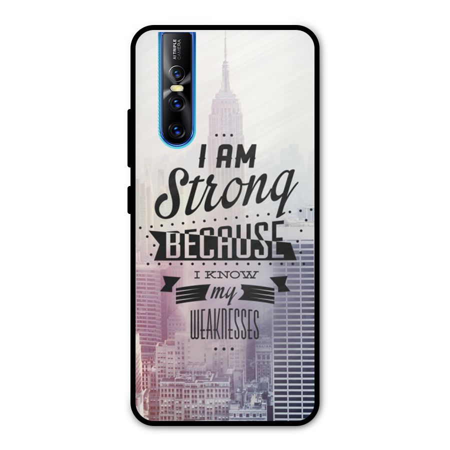 I am Strong Metal Back Case for Vivo V15 Pro