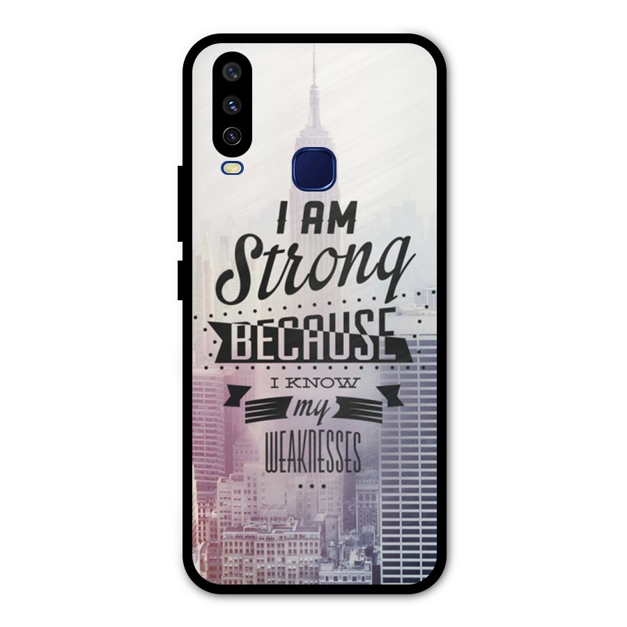 I am Strong Metal Back Case for Vivo V17