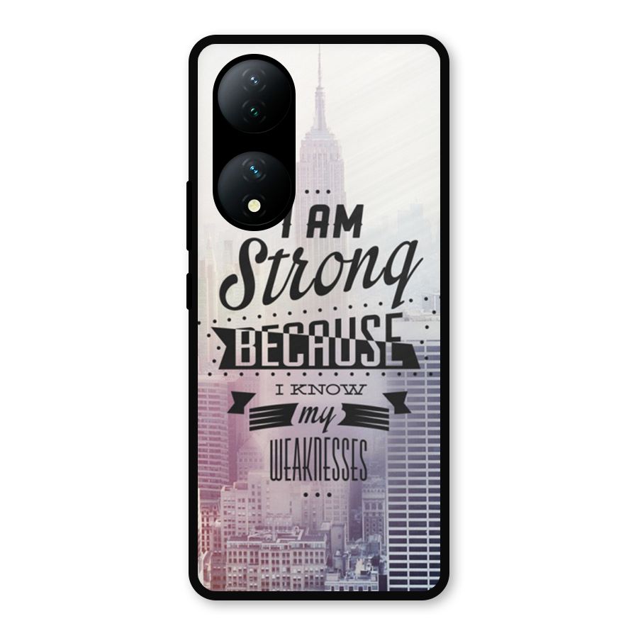 I am Strong Metal Back Case for Vivo Y100a