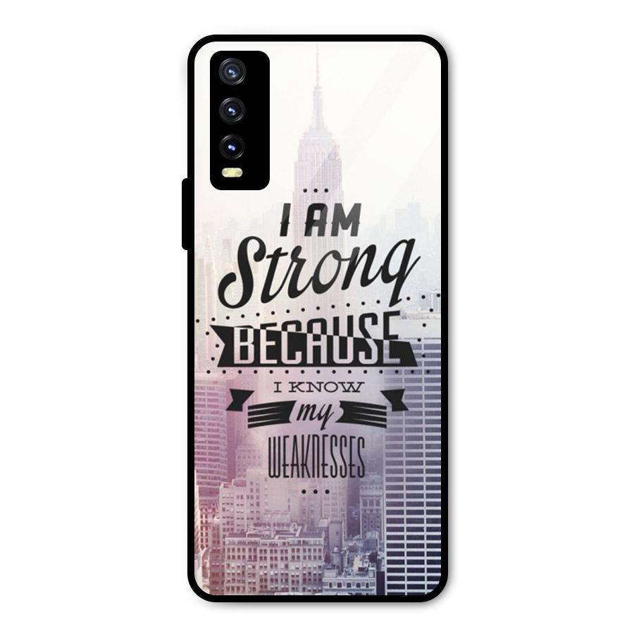 I am Strong Metal Back Case for Vivo Y20 2021