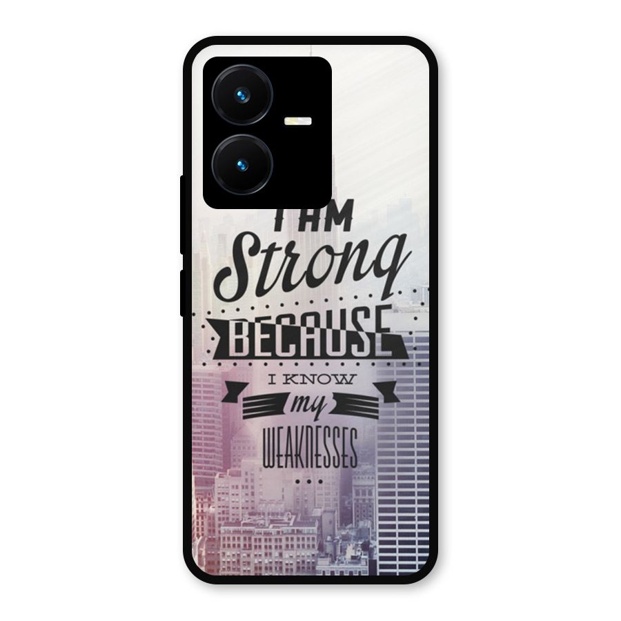 I am Strong Metal Back Case for Vivo Y22
